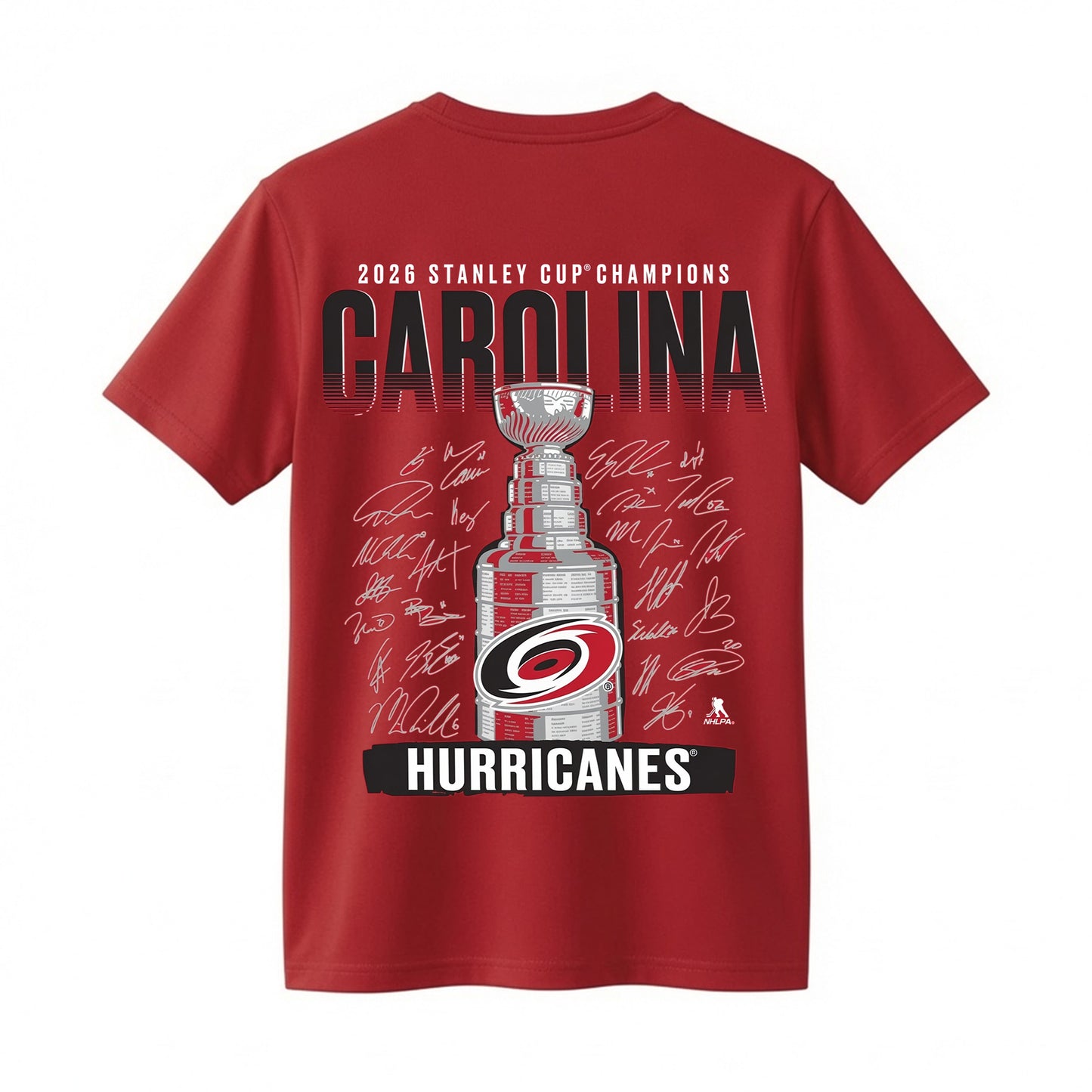 Carolina Hurricanes 2026 Stanley Cup Champions T-Shirt Double Sided Carolina Hurricanes Championship Hockey Fan Tee