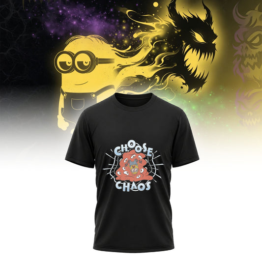Choose Chaos Minions Monster T-Shirt Funny Animated Villain Tee