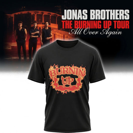 Jonas Brothers Burnin Up Flames Shirt - Pop Music Fan Gift