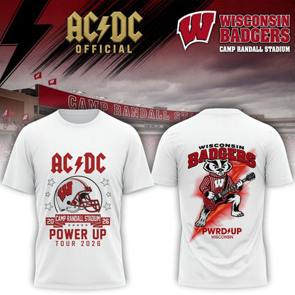Power Up Tour 2026 Mascot Guitar T-Shirt – Madison WI Concert Fan Tee