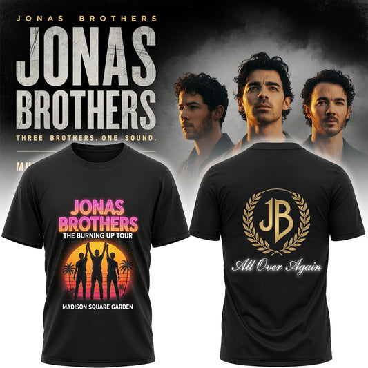 Jonas Brothers Burning Up Tour Shirt - Madison Square Garden Concert Fan Tee