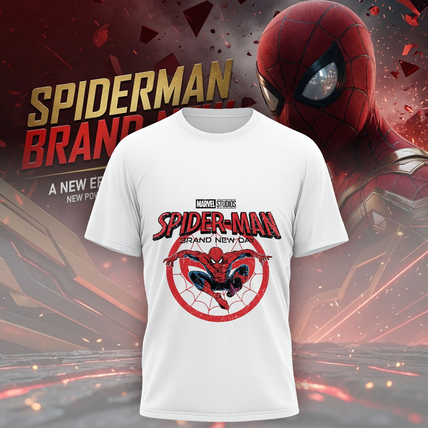 Spider Hero Web Emblem Graphic T-Shirt – Retro Comic Superhero Shirt