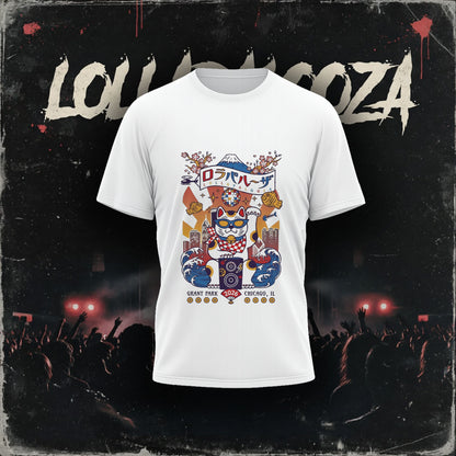 Lollapalooza 2026 Lucky Cat Festival T-Shirt – Chicago Grant Park Music Event Graphic Tee