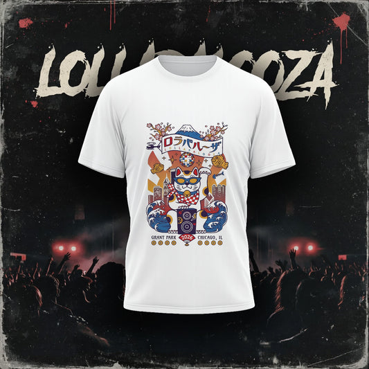 Lollapalooza 2026 Lucky Cat Festival T-Shirt – Chicago Grant Park Music Event Graphic Tee