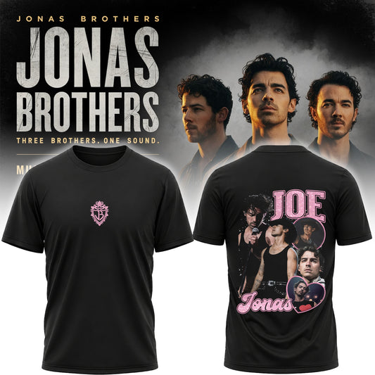 Joe Jonas Vintage Collage Shirt - Jonas Brothers Retro Graphic Tee