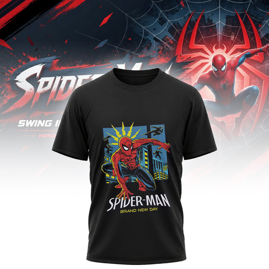 Spider-Man Brand New Day T-Shirt Marvel Superhero Graphic Tee