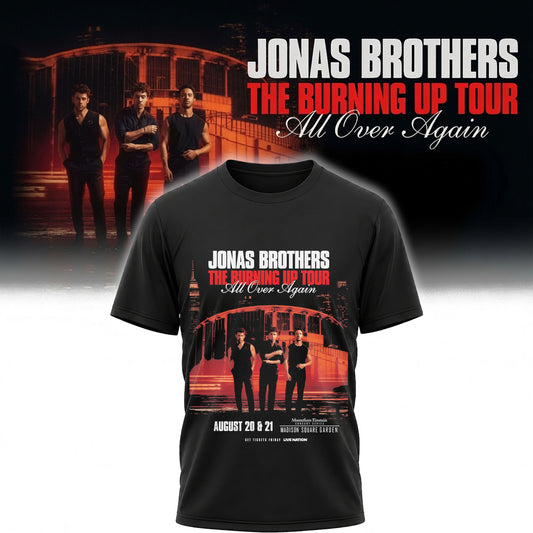Jonas Brothers Burning Up Tour Shirt - Madison Square Garden Concert Tee