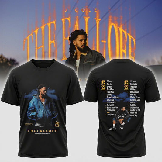 J Cole The Fall Off Album Tracklist Shirt - Dreamville Hip Hop Rap Fan Gift