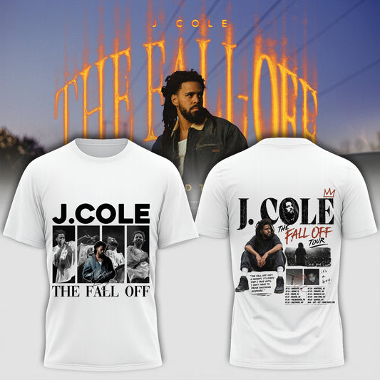 J. Cole The Fall-Off Tour Graphic Tee – Vintage Hip-Hop Streetwear Shirt