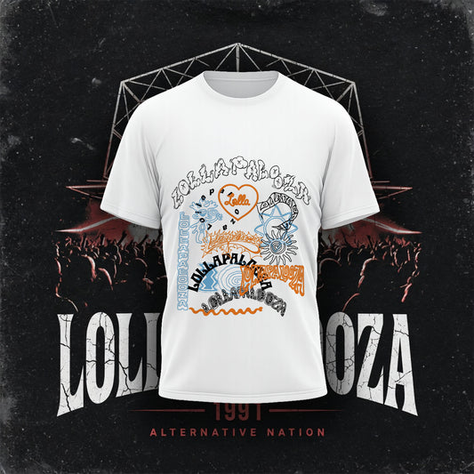 Lollapalooza 2026 Graffiti Logo T-Shirt – Chicago Music Festival Streetwear Graphic Tee