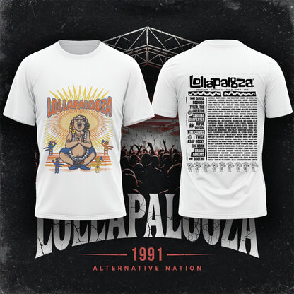 Lollapalooza 2025 Festival Lineup T-Shirt – Vintage Buddha Chicago Concert Graphic Tee