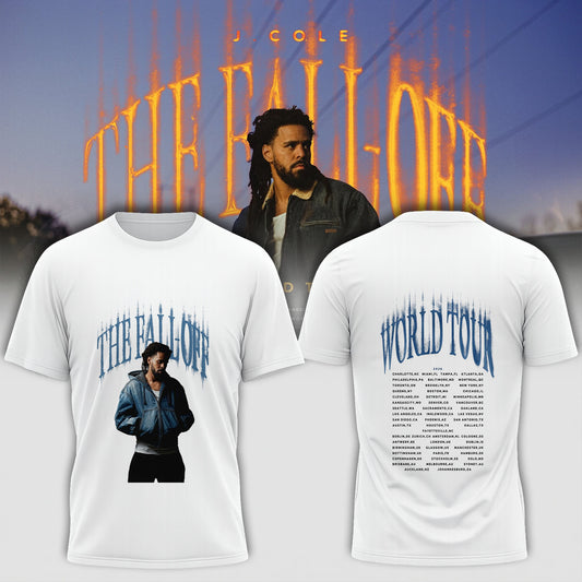 J. Cole The Fall Off World Tour 2026 T-Shirt – Hip Hop Concert Unisex Tee
