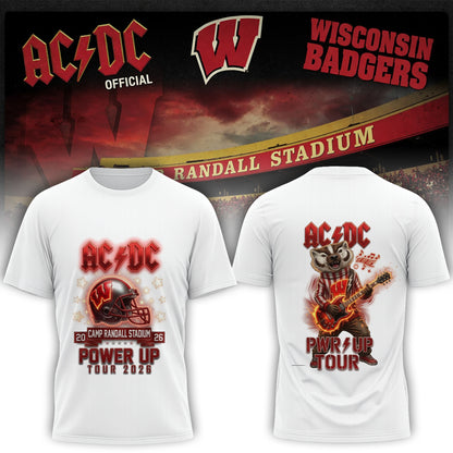 AC/DC Wisconsin Badgers Power Up Tour 2026 Shirt