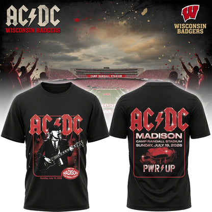 AC/DC Madison Camp Randall Stadium 2026 Wisconsin Badgers Concert T-Shirt