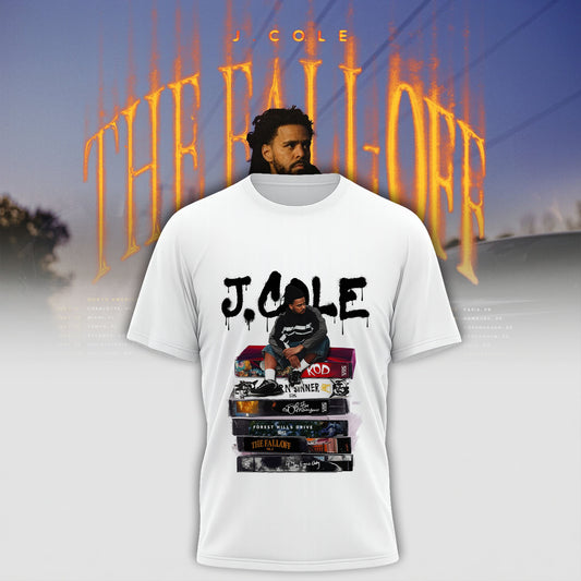 J. Cole Album Collection Graphic T-Shirt – The Fall Off Hip Hop Rap Unisex Fan Tee