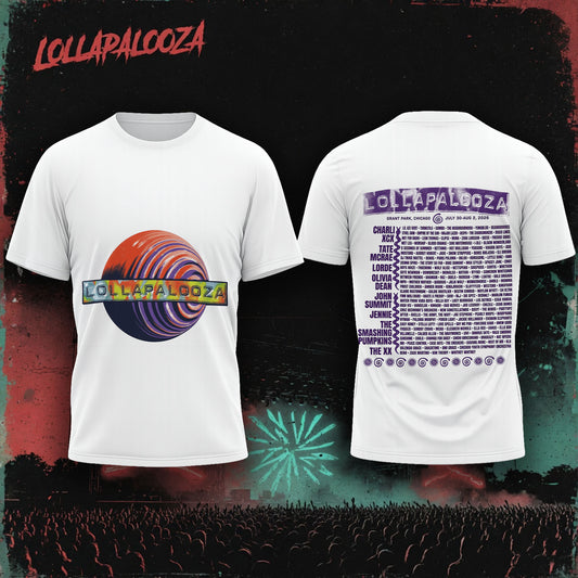 Lollapalooza Cosmic Sphere Festival Shirt - 2026 Chicago Music Lineup Tee