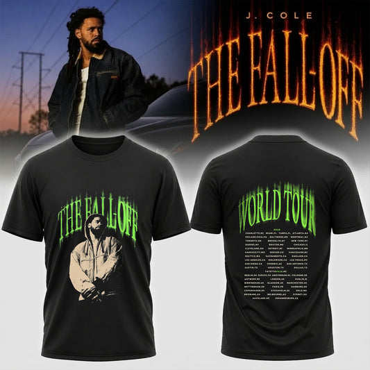 J. Cole The Fall Off World Tour Shirt - 2026 Hip Hop Concert Graphic Tee