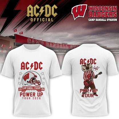 AC/DC Wisconsin Stadium Power Up Tour 2026 Cartoon Mascot T-Shirt