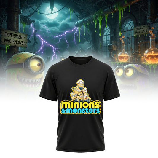 Minions & Monsters Shirt Funny Halloween Movie Fan Tee