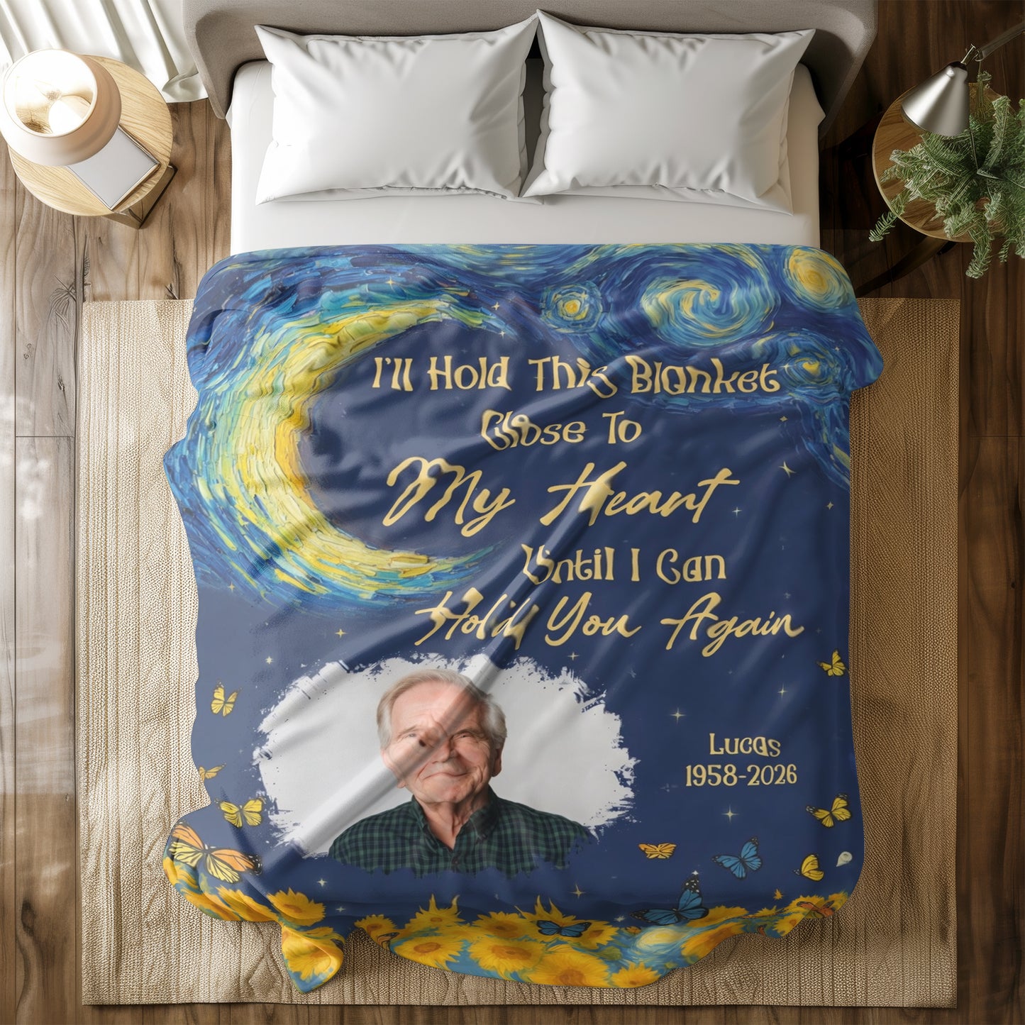 Personalized Memorial Blanket with Photo & Name