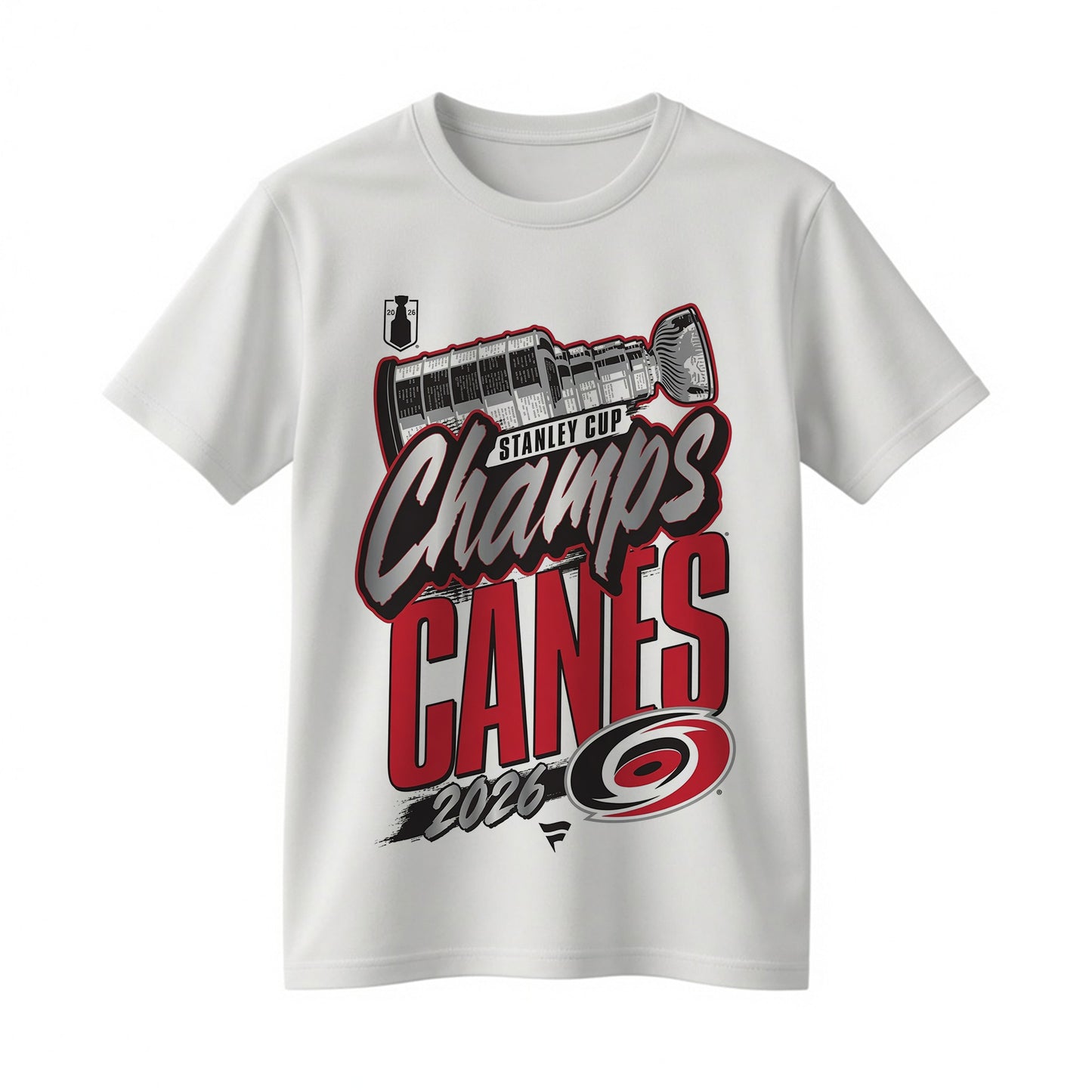 Carolina Hurricanes 2026 Stanley Cup Champions T-Shirt Double Sided Champs Canes 2-Time Stanley Cup Hockey Fan Tee