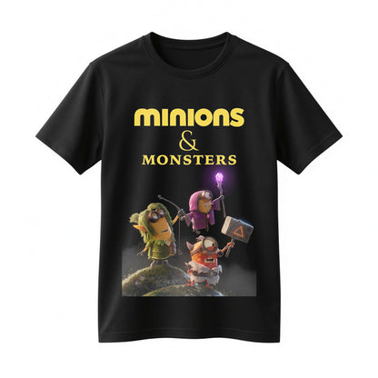 Minions & Monsters Adventure T-Shirt Funny Animated Movie Graphic Tee