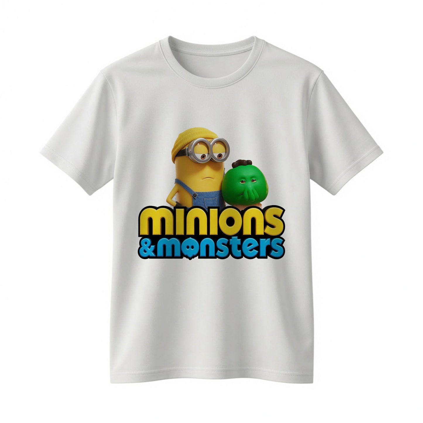 Minions & Monsters Cute Cartoon Shirt Funny Animated Character Graphic Tee