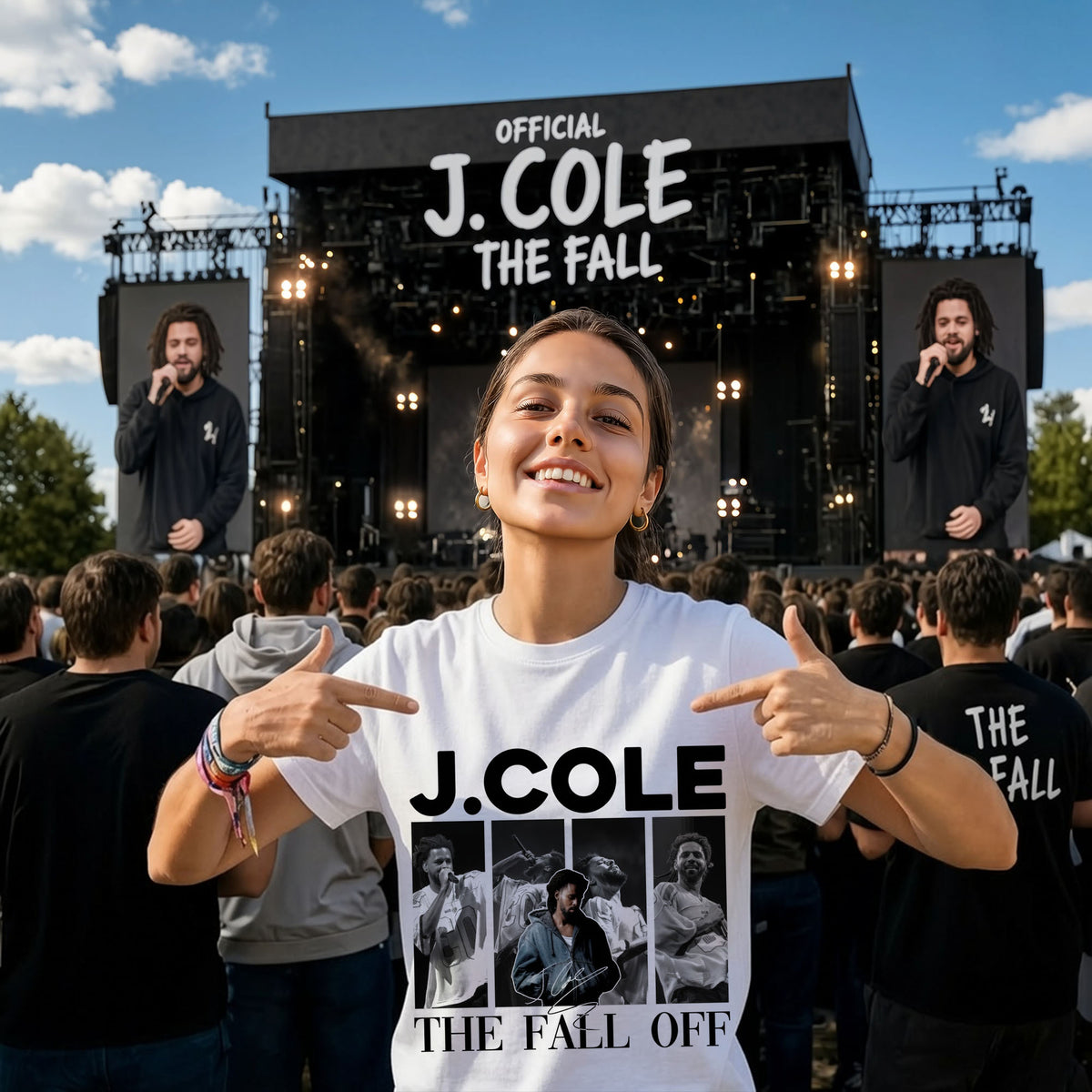 J. Cole The Fall-Off Tour Graphic Tee – Vintage Hip-Hop Streetwear Shirt