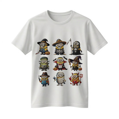 Halloween Minions Costume Shirt Cute Spooky Cartoon Characters Graphic Tee