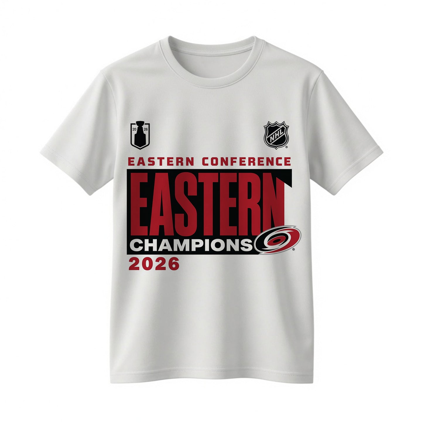 Carolina Hurricanes 2026 Eastern Conference Champions Shirt - Hockey Fan Double Sided Tee