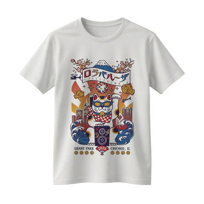 Lollapalooza 2026 Lucky Cat Festival T-Shirt – Chicago Grant Park Music Event Graphic Tee
