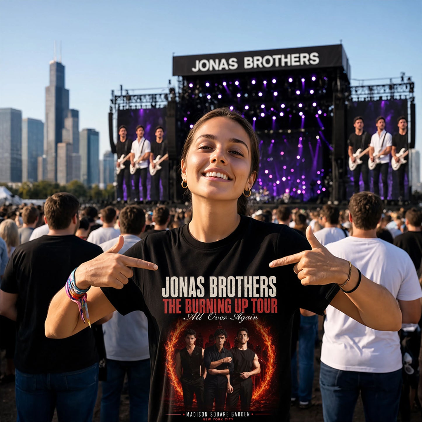 Jonas Brothers Burning Up Tour Madison Square Garden Shirt