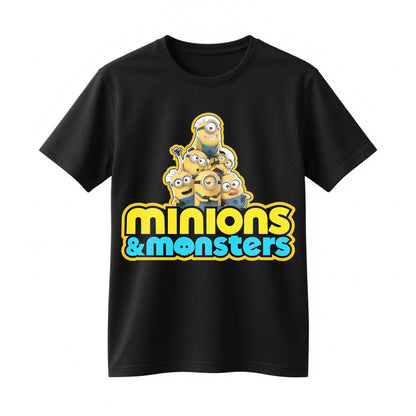 Minions & Monsters Shirt Funny Halloween Movie Fan Graphic Tee