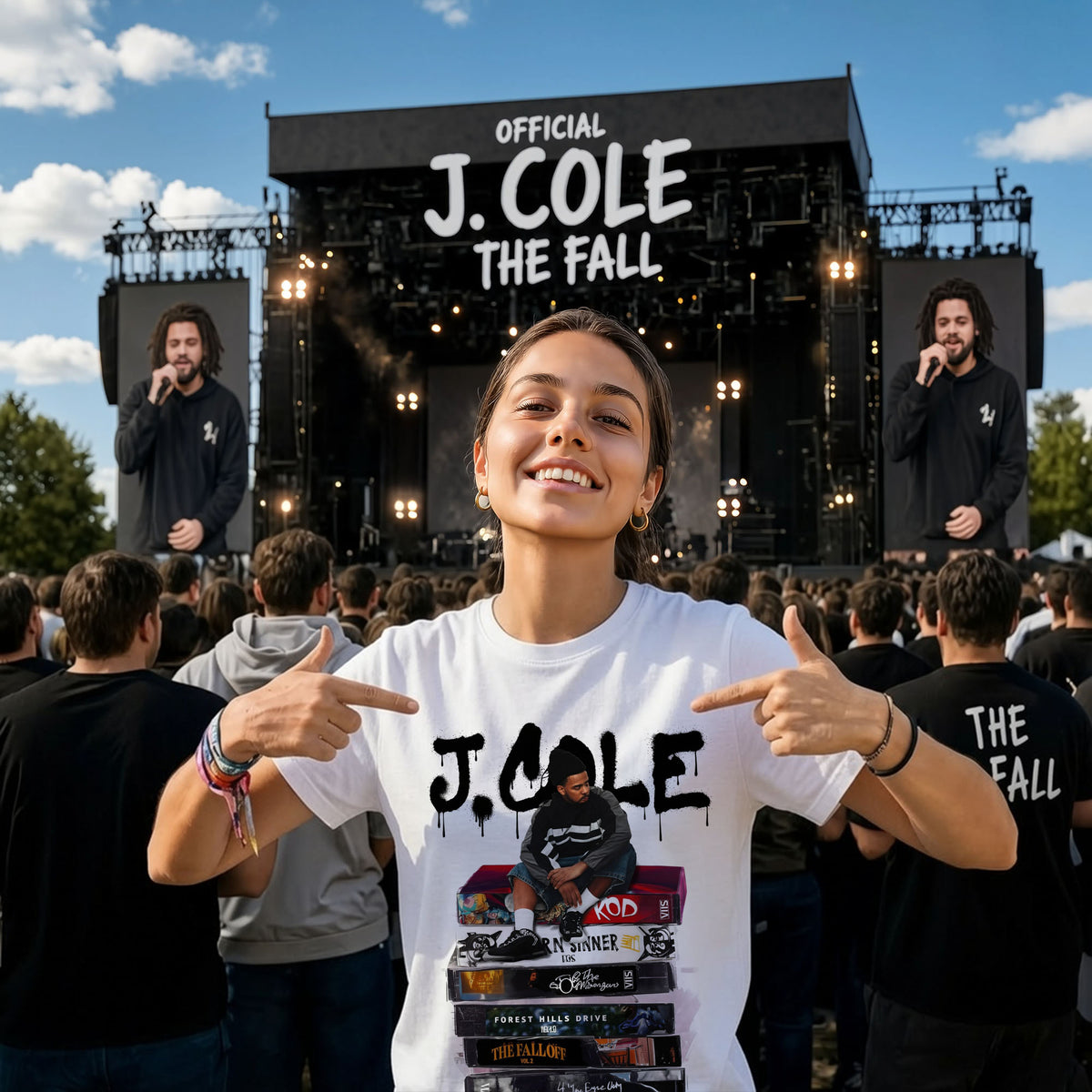 J. Cole Album Collection Graphic T-Shirt – The Fall Off Hip Hop Rap Unisex Fan Tee