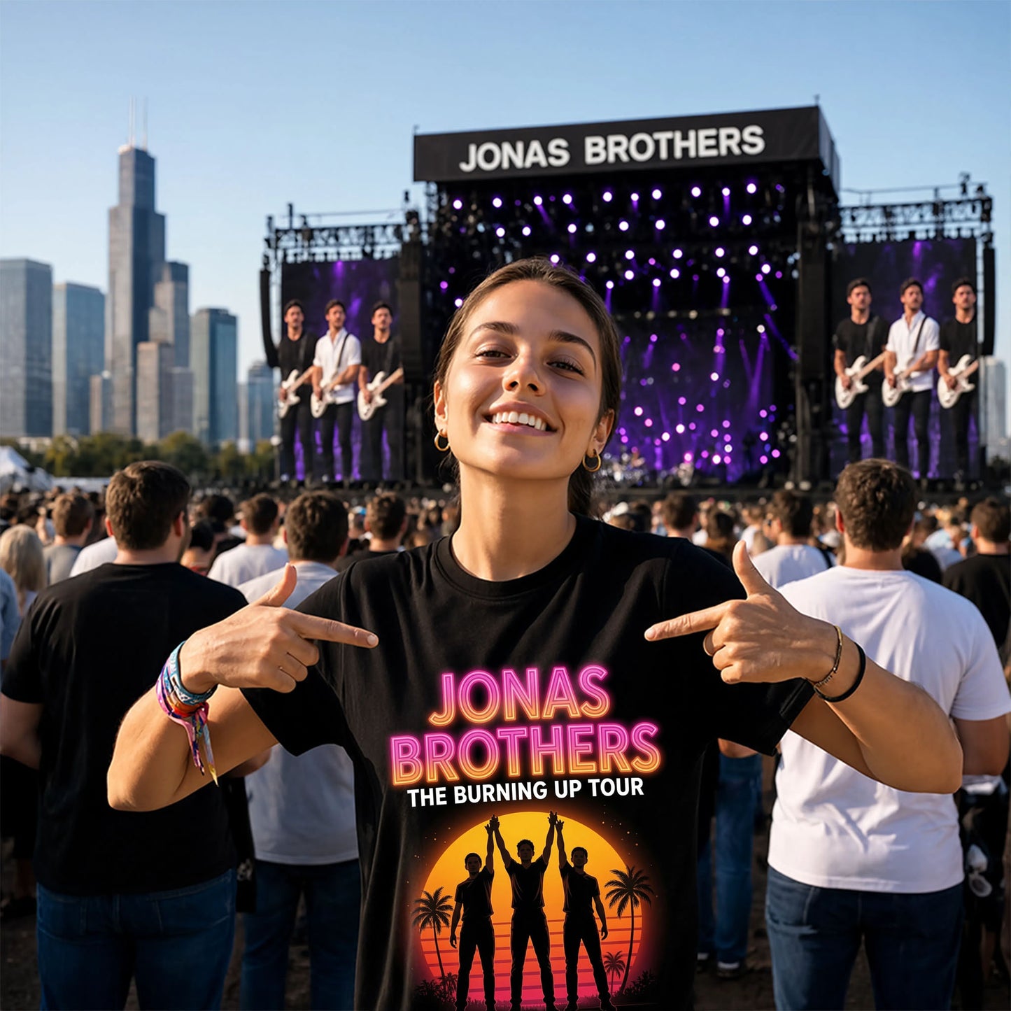Jonas Brothers Burning Up Tour Shirt - Madison Square Garden Concert Fan Tee