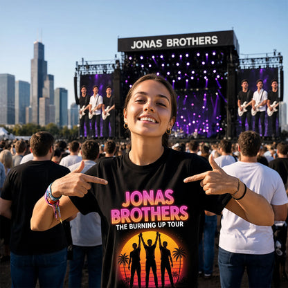 Jonas Brothers Burning Up Tour Shirt - Madison Square Garden Concert Fan Tee
