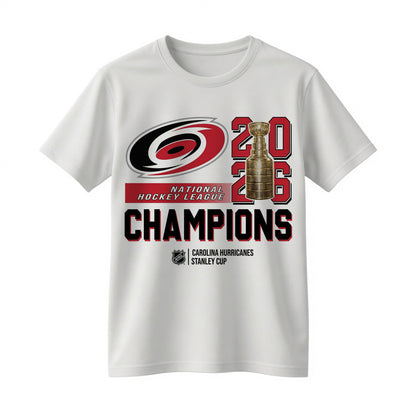 Carolina Hurricanes 2026 Hockey Champions Shirt - Carolina Hurricanes Championship Trophy Fan Tee