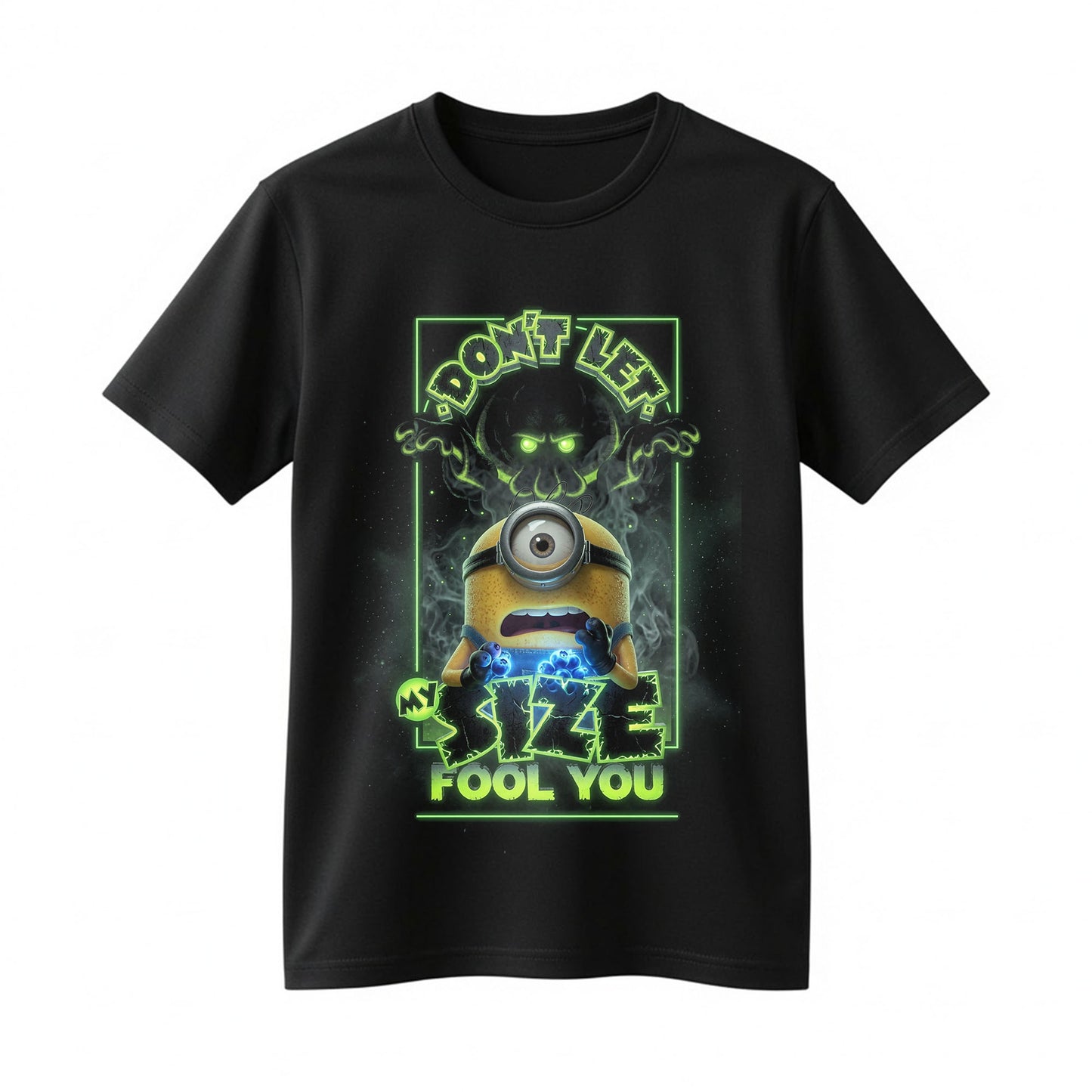 Don't Let My Size Fool You Minions Monster T-Shirt Funny Halloween Graphic Tee