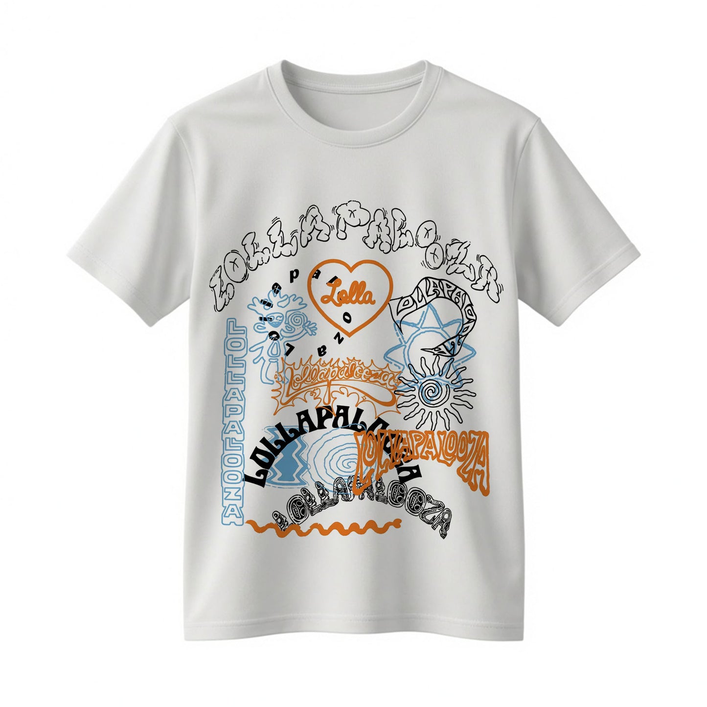 Lollapalooza 2026 Graffiti Logo T-Shirt – Chicago Music Festival Streetwear Graphic Tee