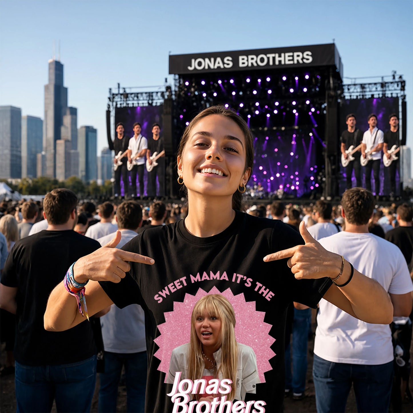 Sweet Mama It's The Jonas Brothers Shirt - Vintage Pop Concert Graphic Tee