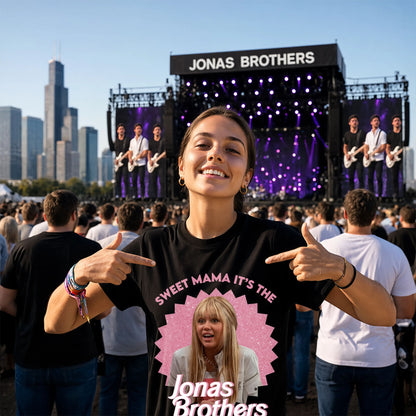 Sweet Mama It's The Jonas Brothers Shirt - Vintage Pop Concert Graphic Tee