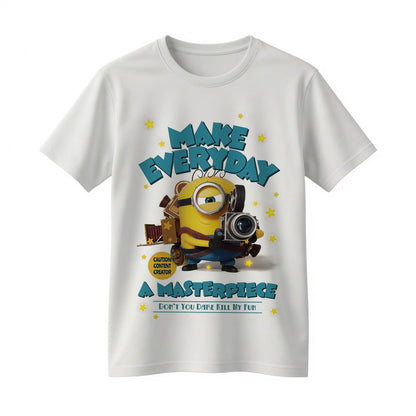 Make Every Day a Masterpiece Funny Photographer Minion Inspired T-Shirt