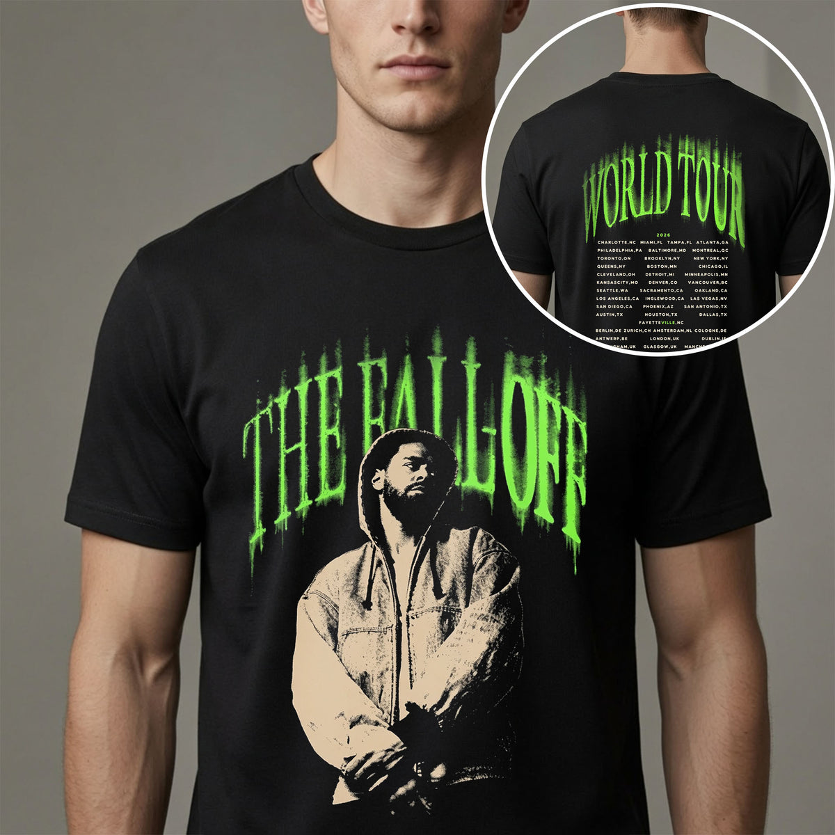 J. Cole The Fall Off World Tour Shirt - 2026 Hip Hop Concert Graphic Tee