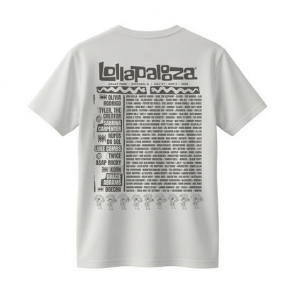 Lollapalooza Festival Graphic T-Shirt – Retro Psychedelic Art Chicago Concert Lineup Tee