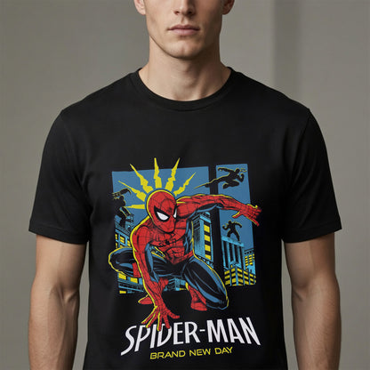 Spider-Man Brand New Day T-Shirt Marvel Superhero Graphic Tee