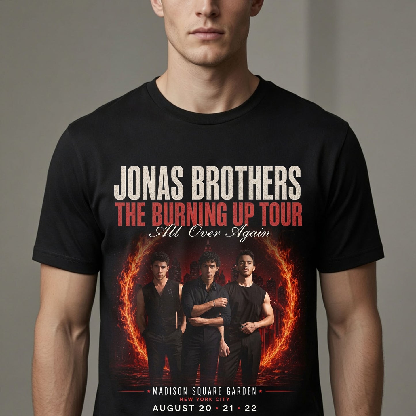Jonas Brothers Burning Up Tour Madison Square Garden Shirt