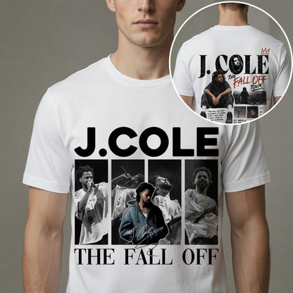 J. Cole The Fall-Off Tour Graphic Tee – Vintage Hip-Hop Streetwear Shirt