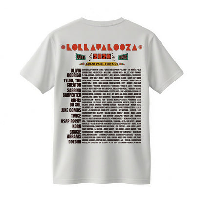 Lollapalooza 2026 Grant Park Retro Stage Art Shirt - Chicago Festival Lineup Tee