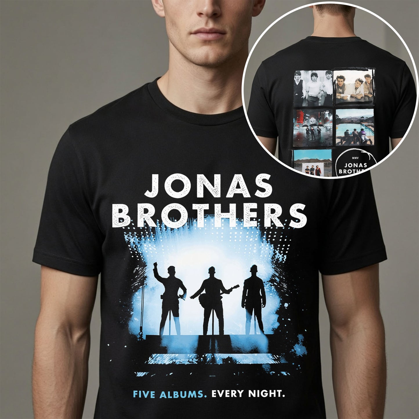 Jonas Brothers Five Albums Every Night Shirt - Jonas Brothers Tour Concert Fan Tee