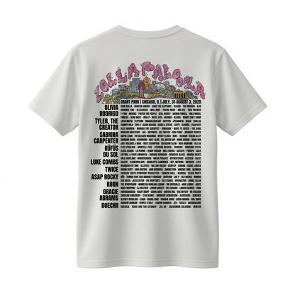 Lollapalooza 2025 Chicago Skyline Festival Shirt - Vintage Carnival Lineup Tee